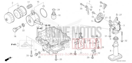 CARTER D'HUILE/POMPE A HUILE CBR600R3R de 2024